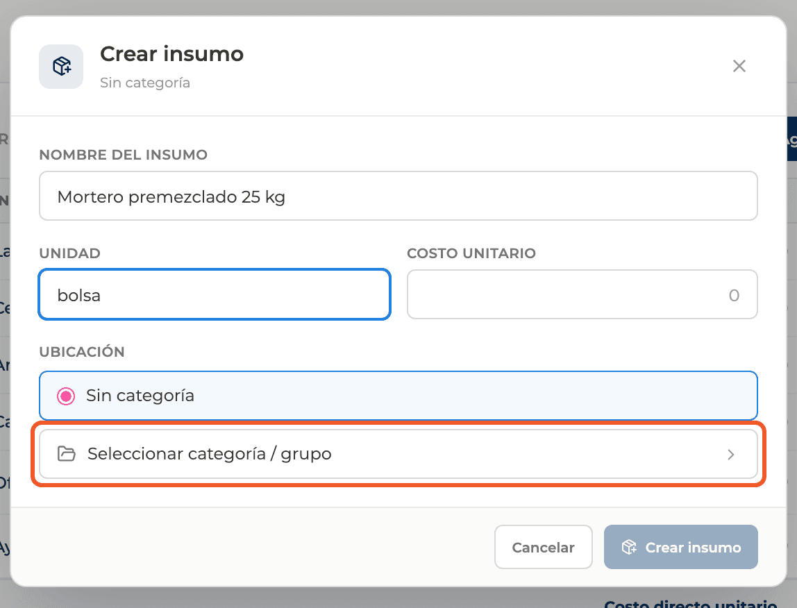 Step 5: Or create a new supply