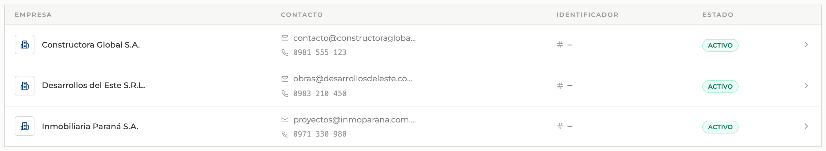 Captura de producto: La lista de Clientes: leer la tabla y buscar