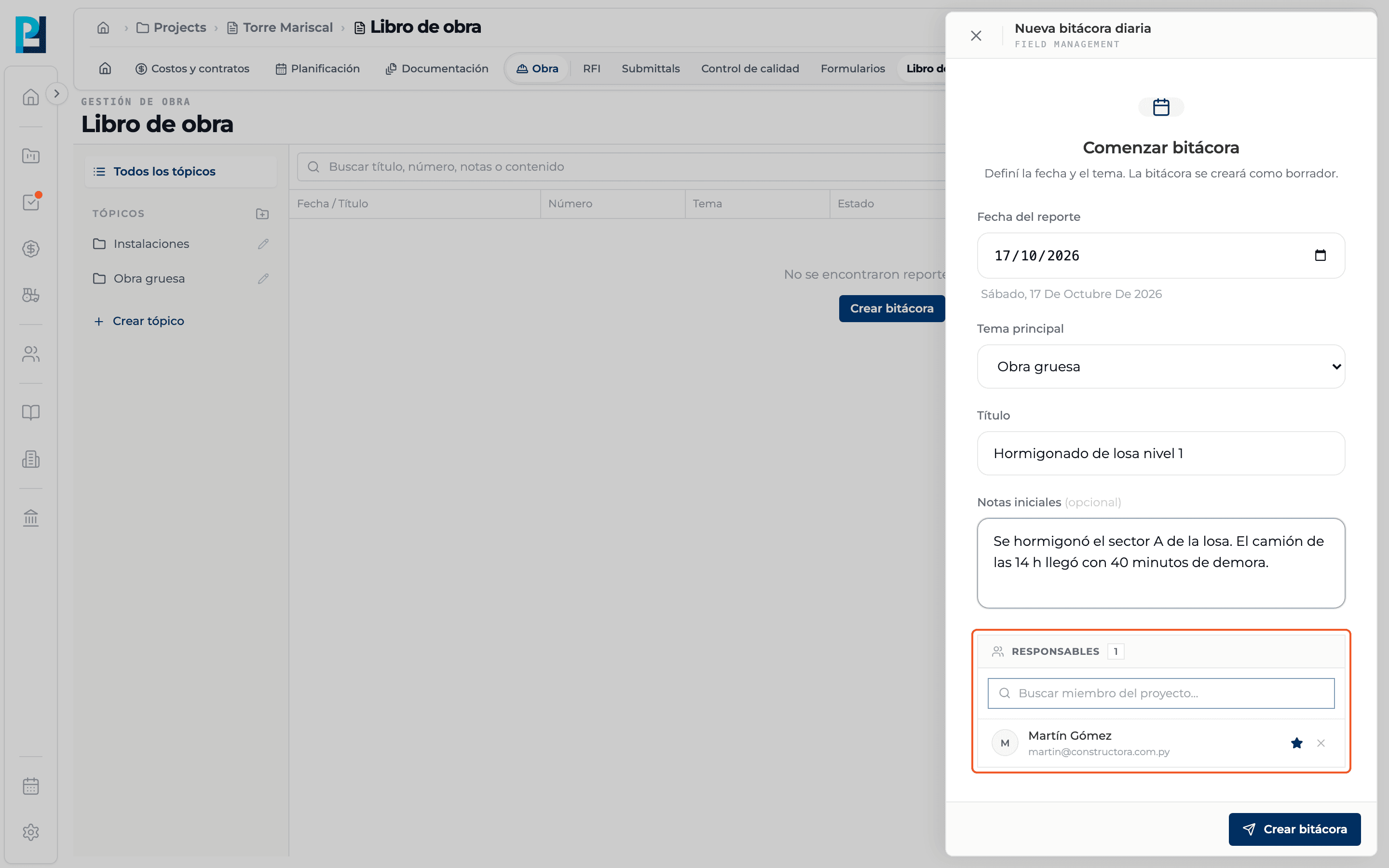 Step 6: Review the responsibles