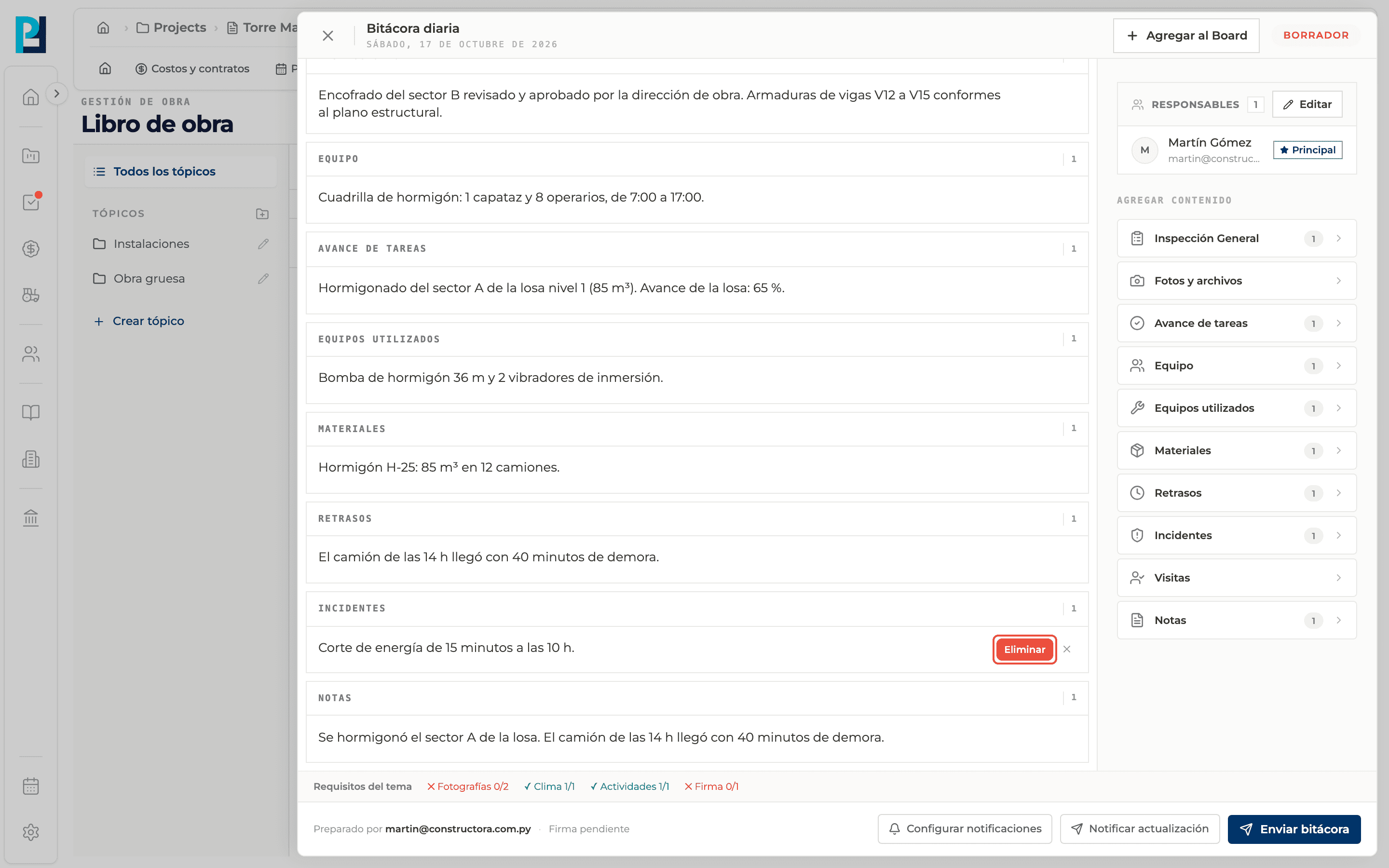 Product screenshot: Edit or delete records and logs