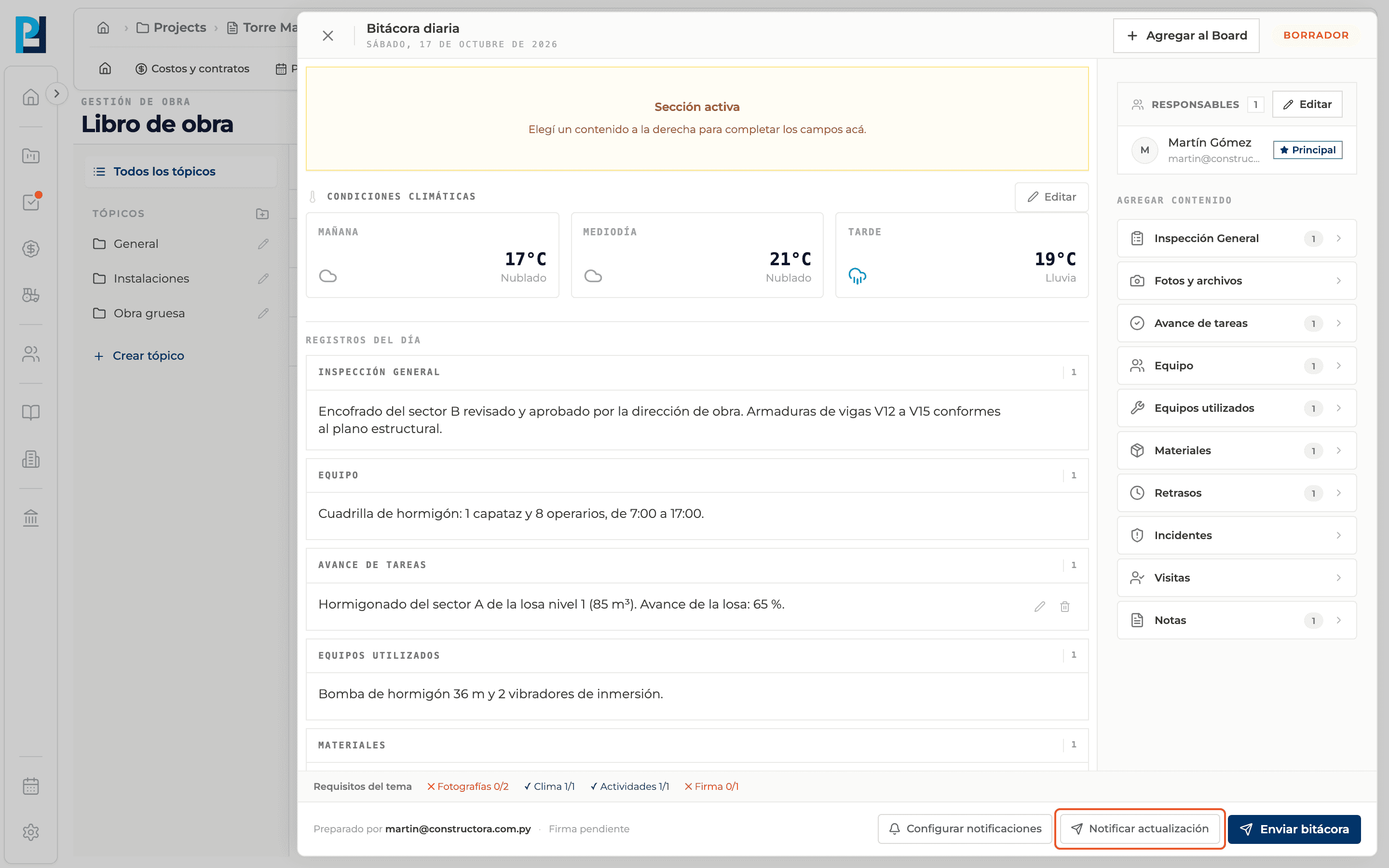 Step 3: Notify an update