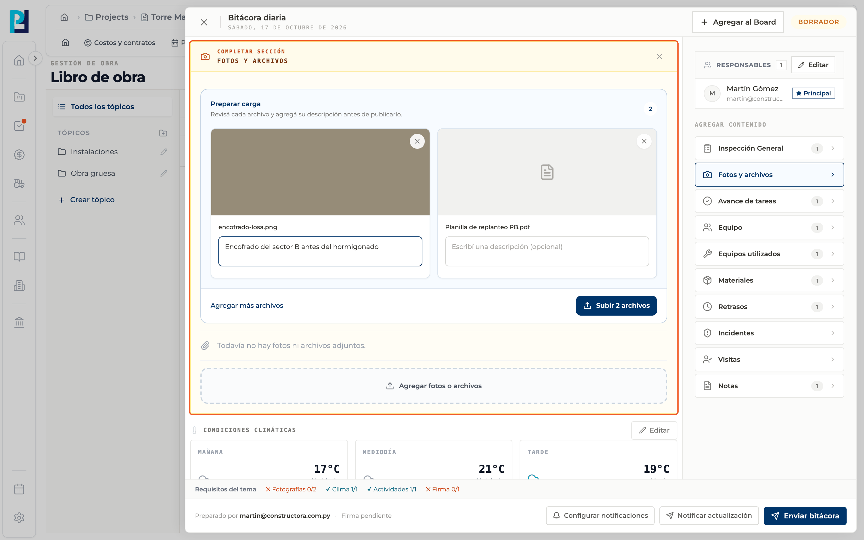 Product screenshot: Photos and attached files