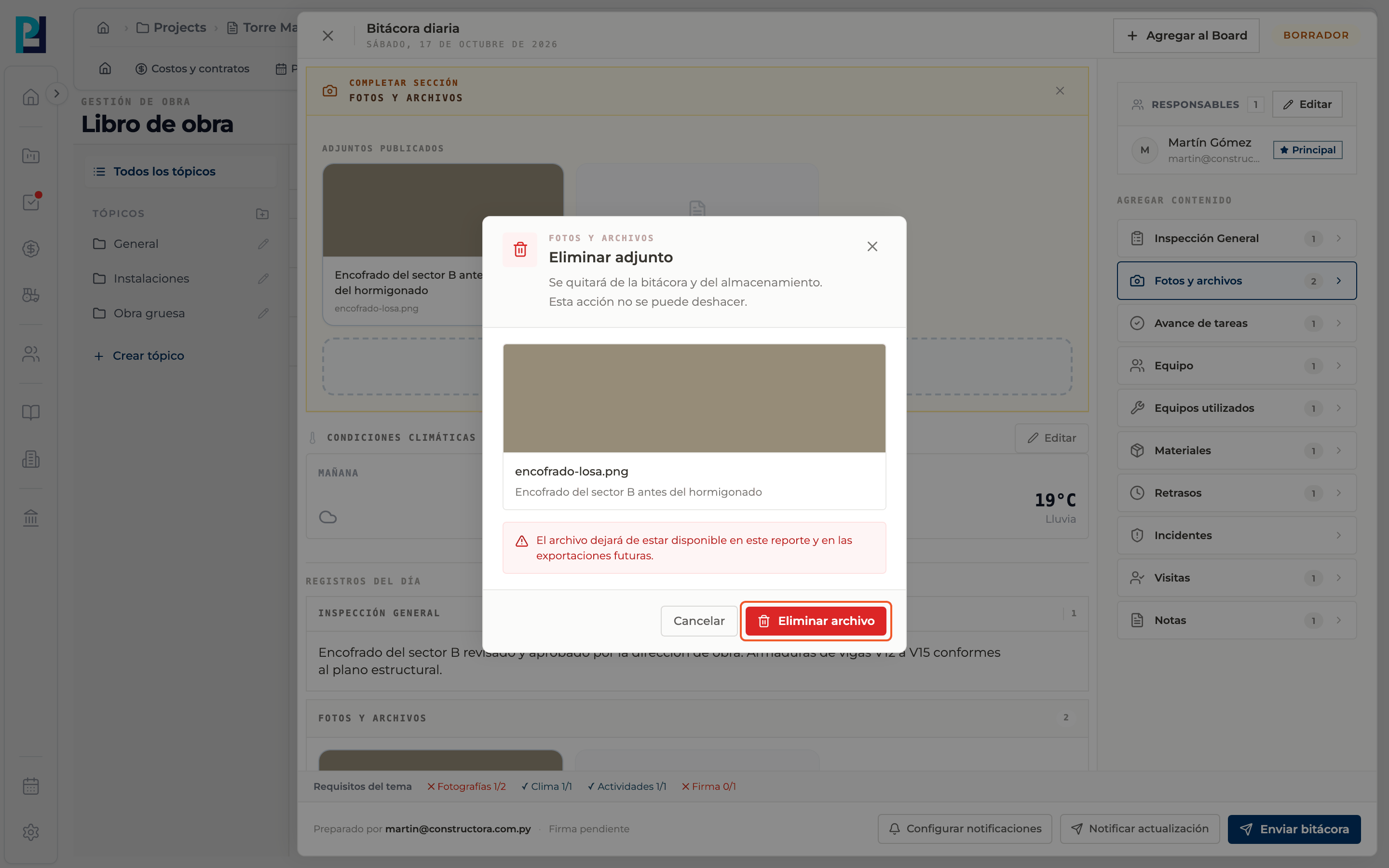 Step 6: Delete a file