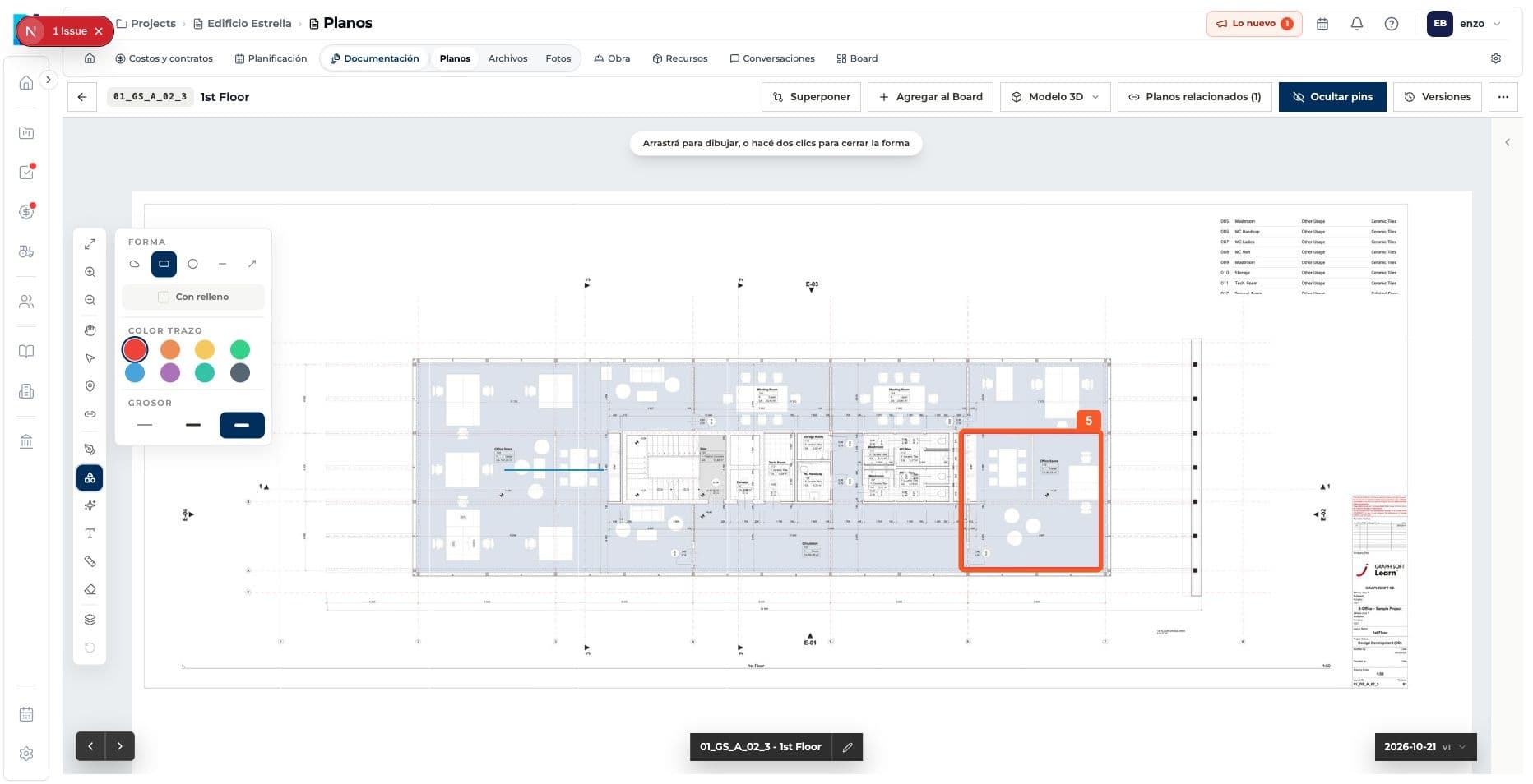 Product screenshot: Add shapes to a drawing