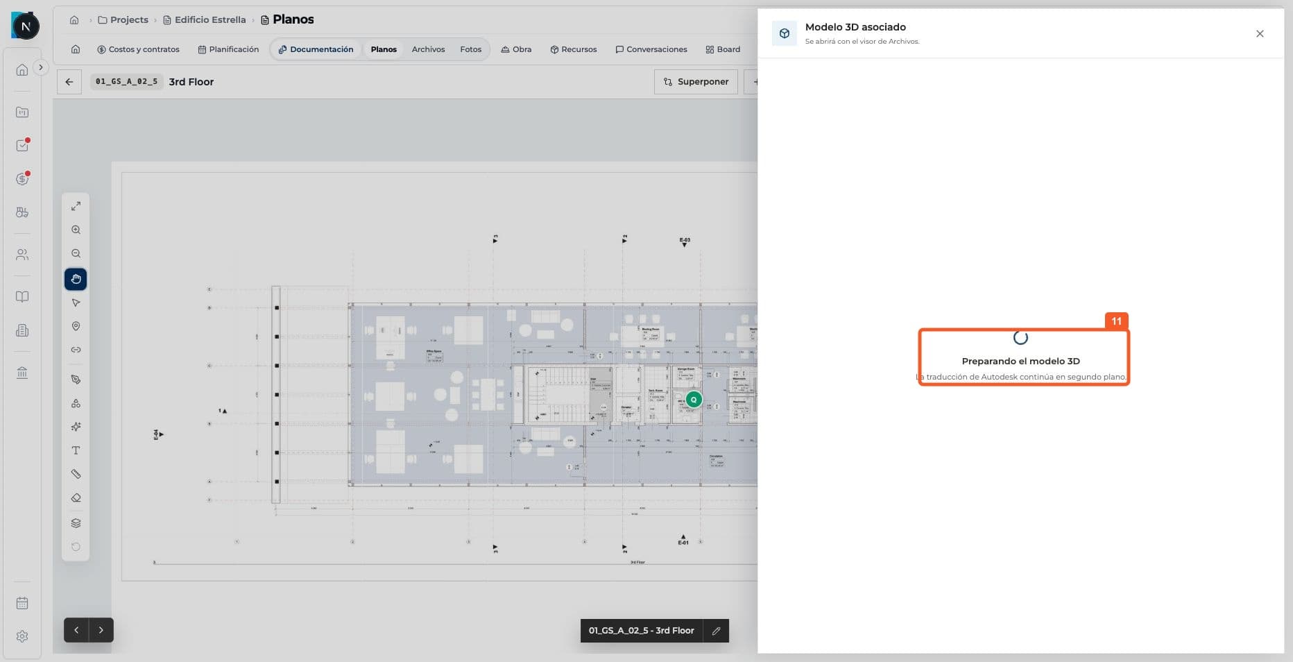 Captura de producto: Vincular un modelo 3D a un plano