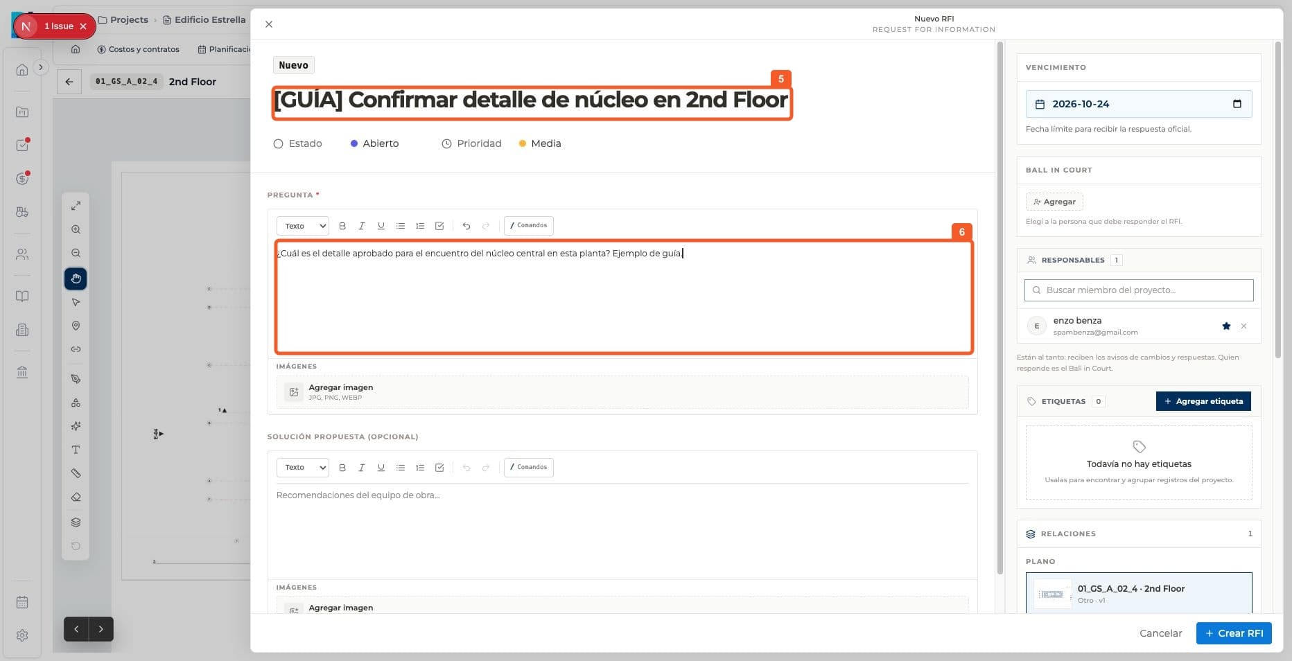 Paso 5: Completá el título y la pregunta.