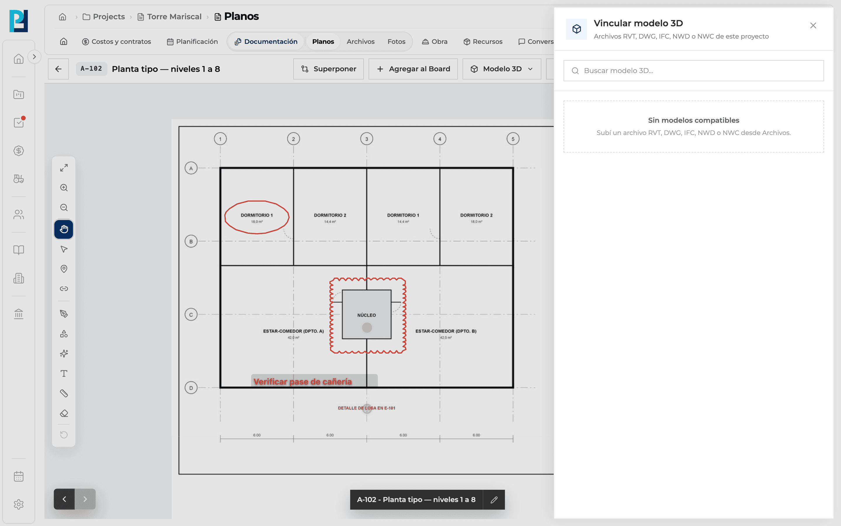 Captura de producto: Vincular un modelo 3D al plano