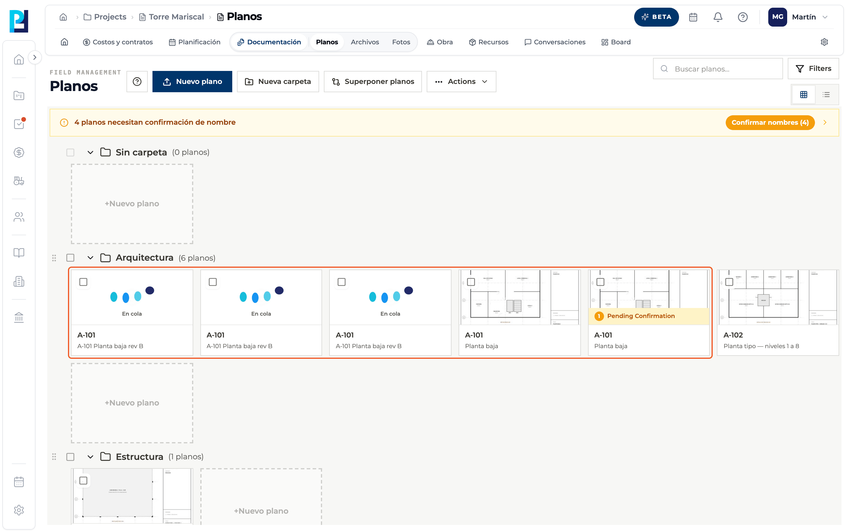 Captura de producto: Recorrer la biblioteca: buscar, filtrar, cambiar de vista y entender los estados