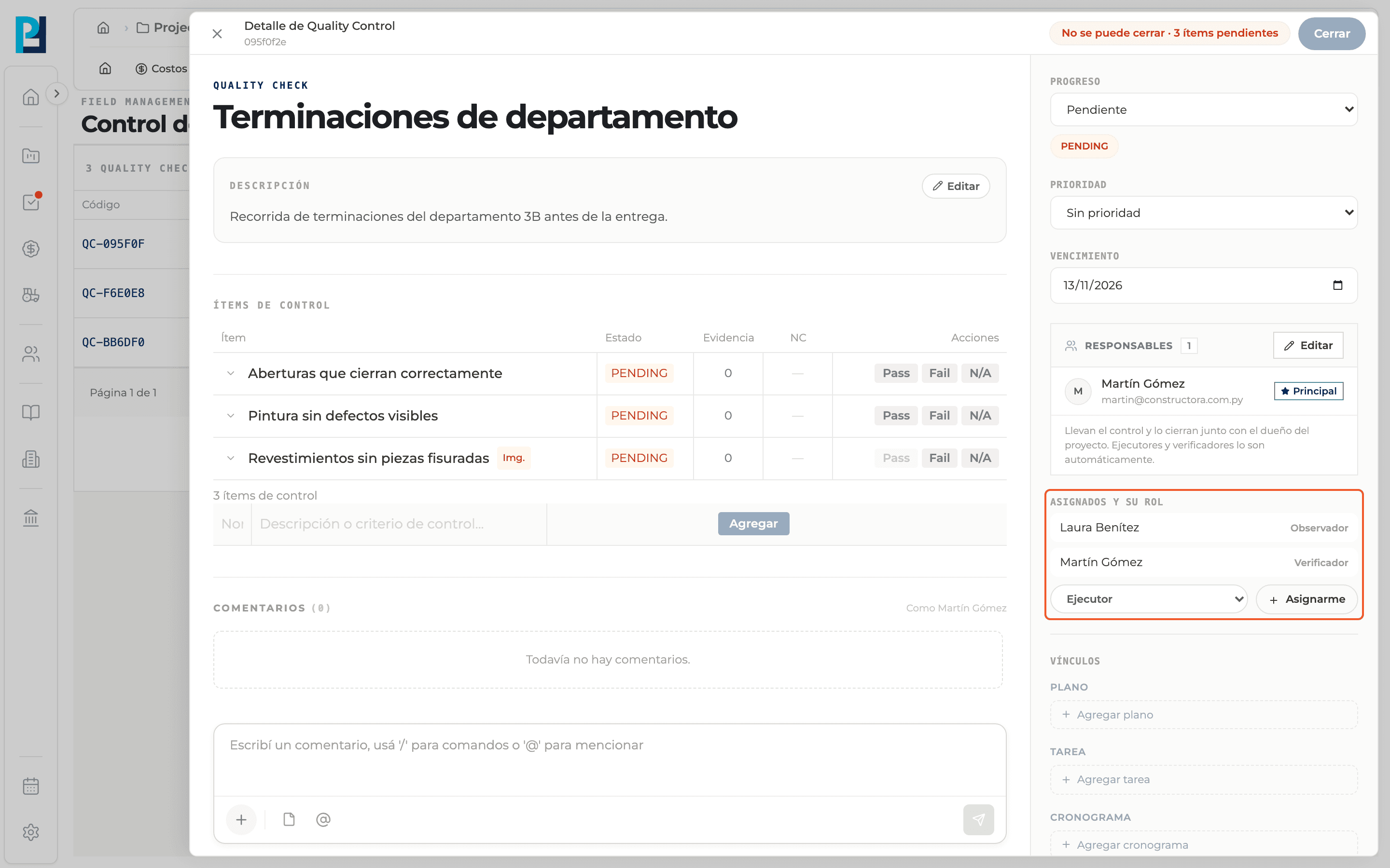 Paso 4: Después de crear el control