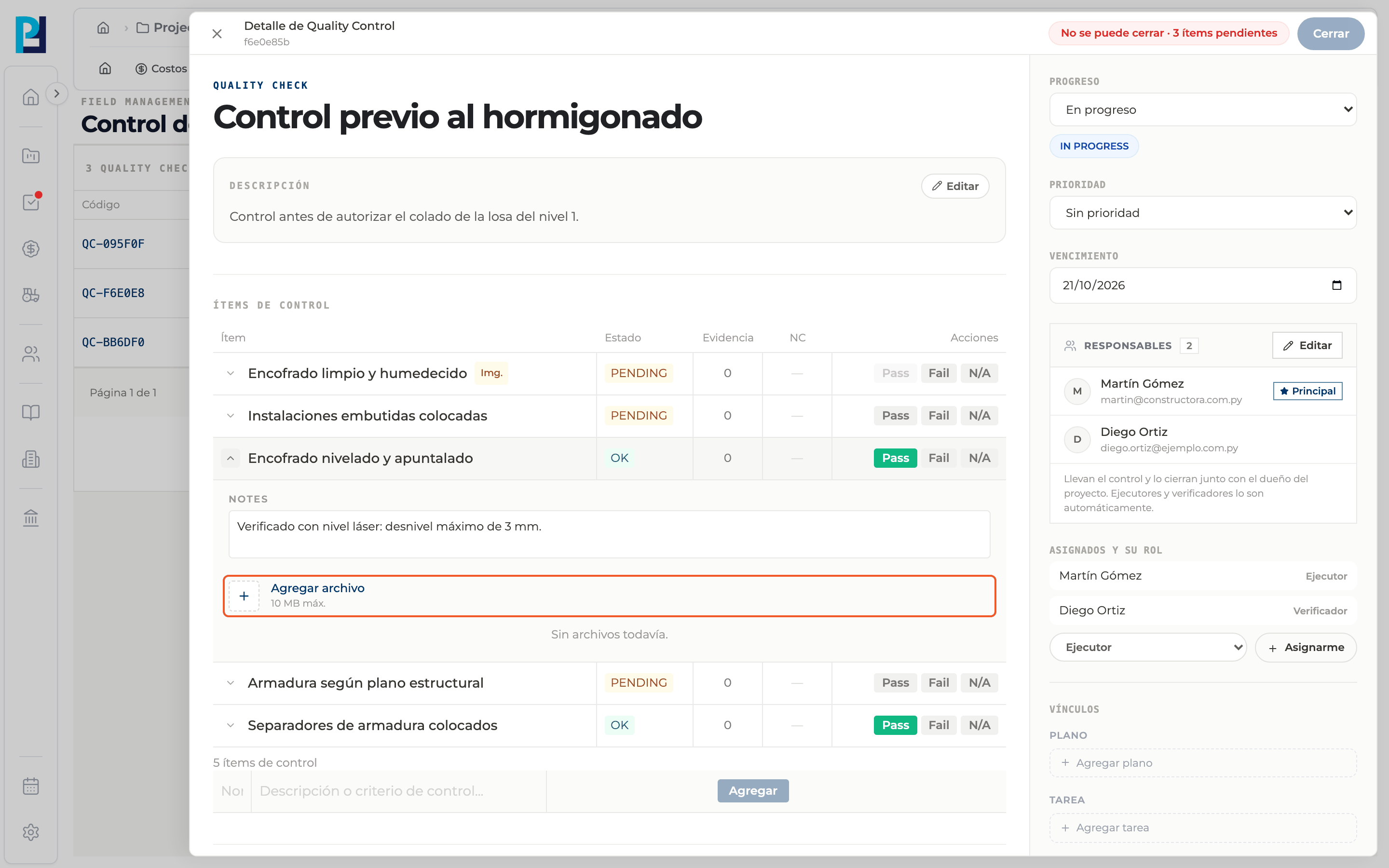 Paso 3: Subí evidencia