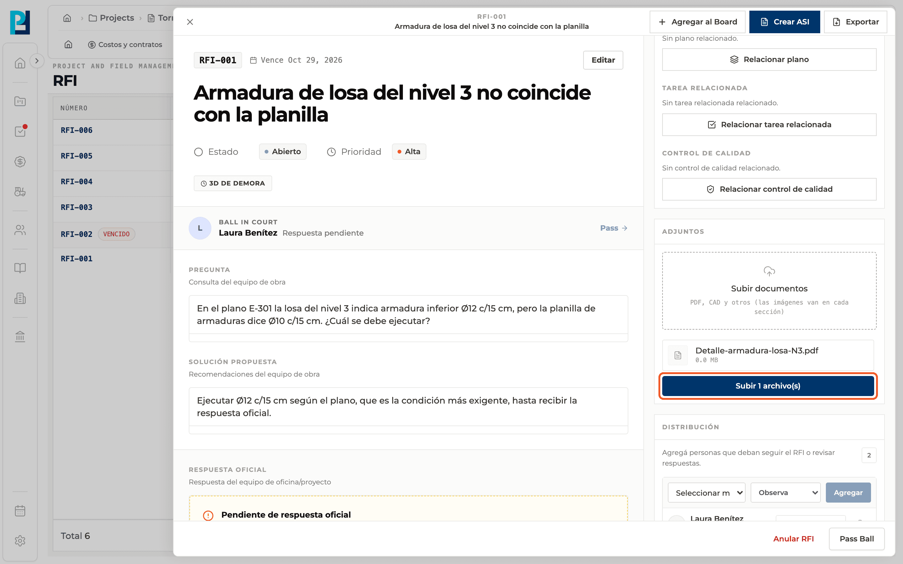 Captura de producto: Adjuntar documentos (PDF, CAD y otros)