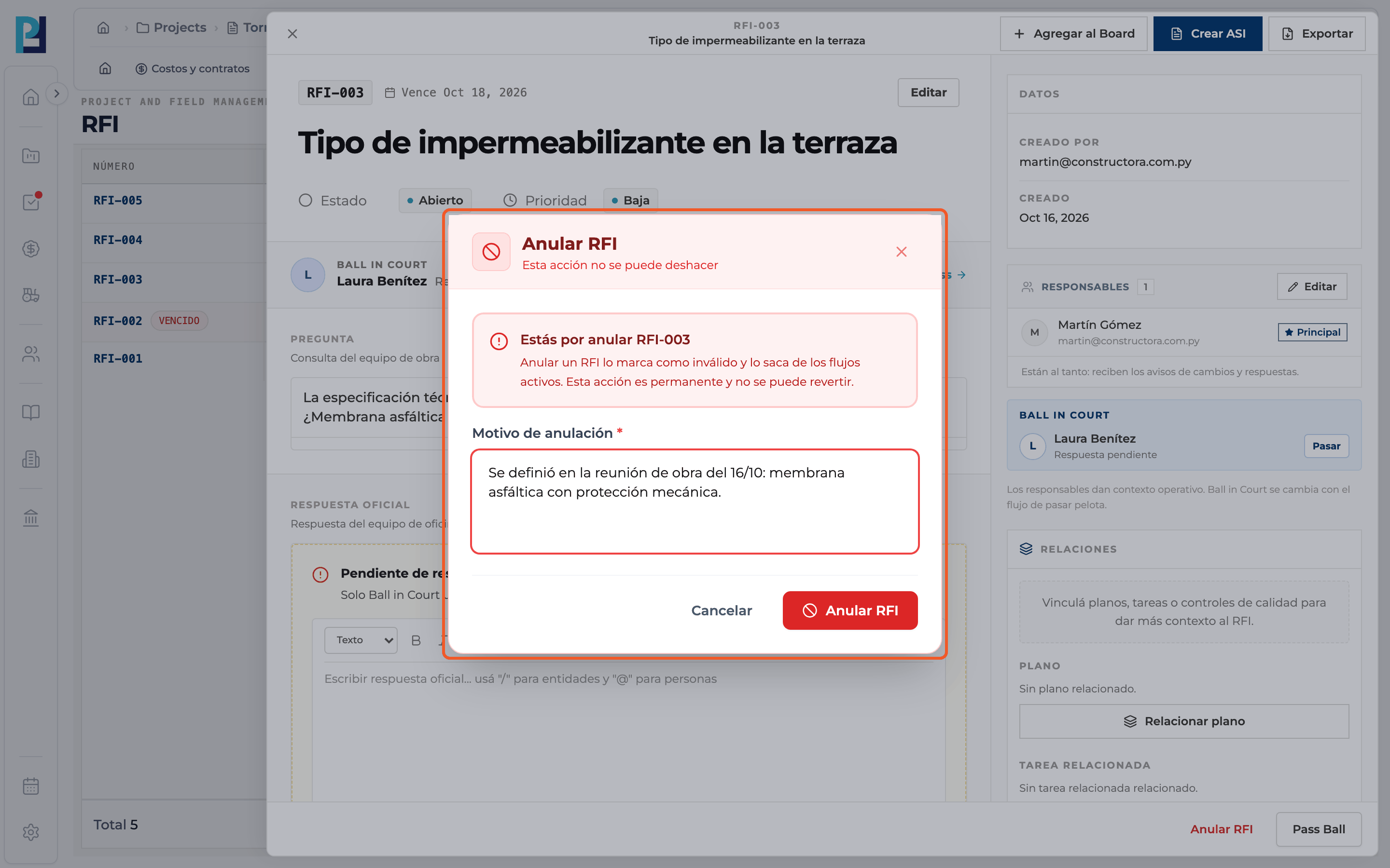 Paso 2: Anulá