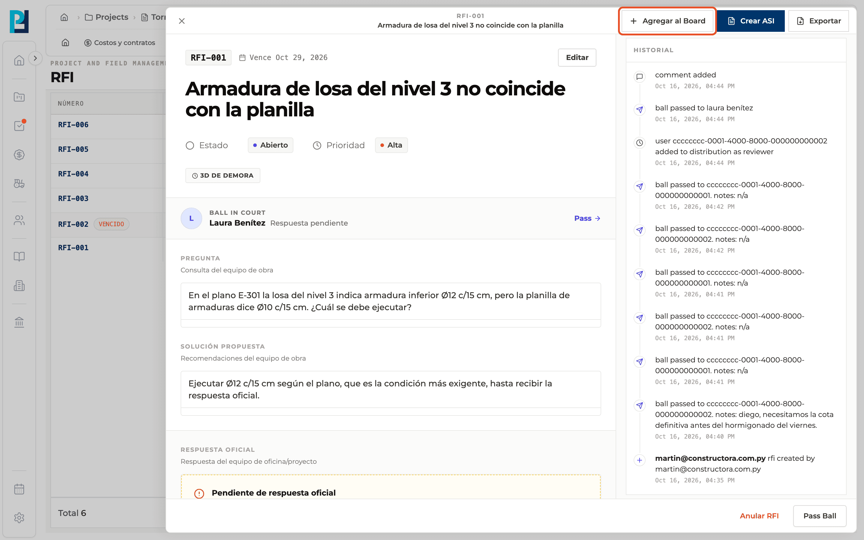 Paso 2: Agregá al Board