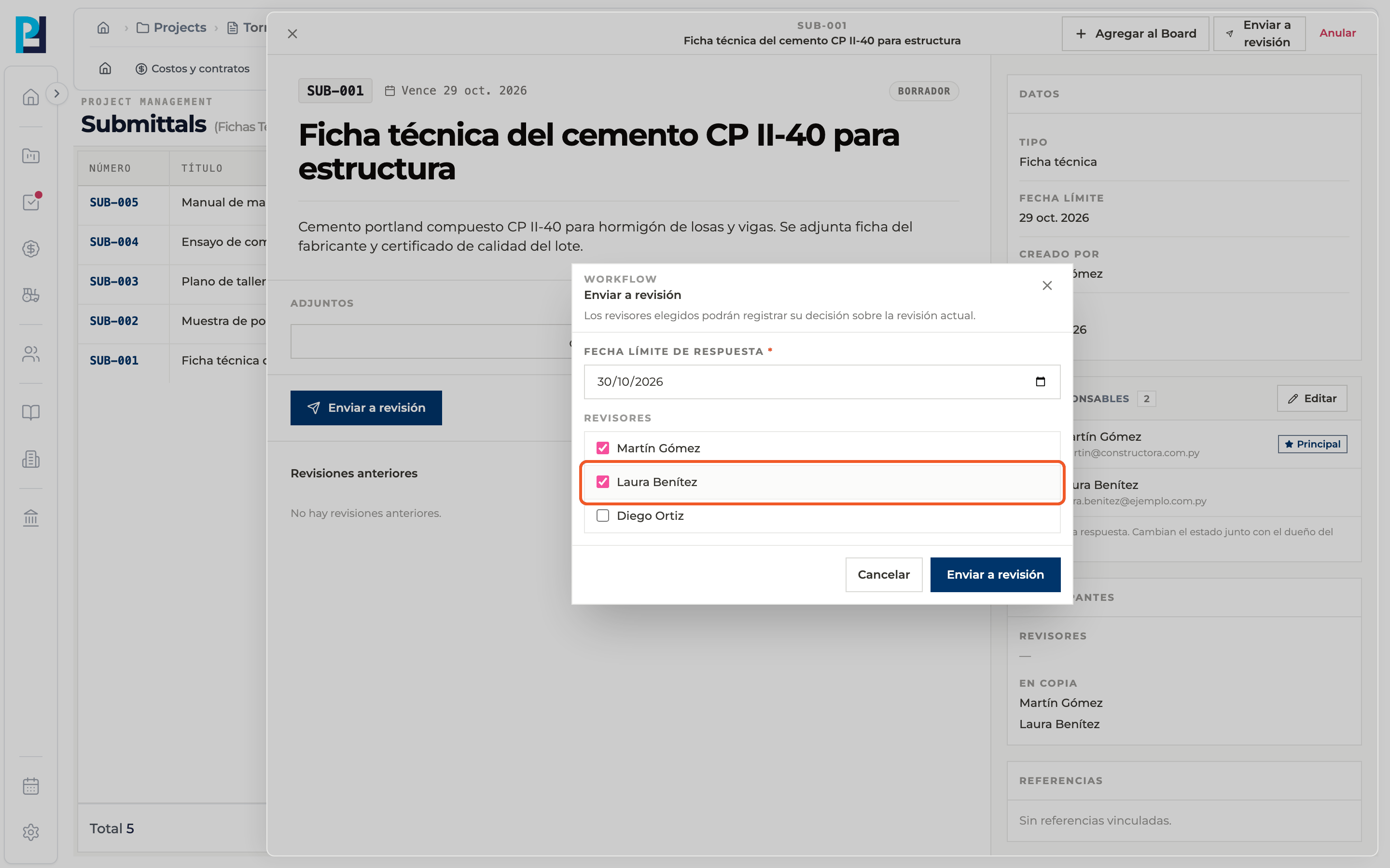 Paso 4: Elegí los revisores