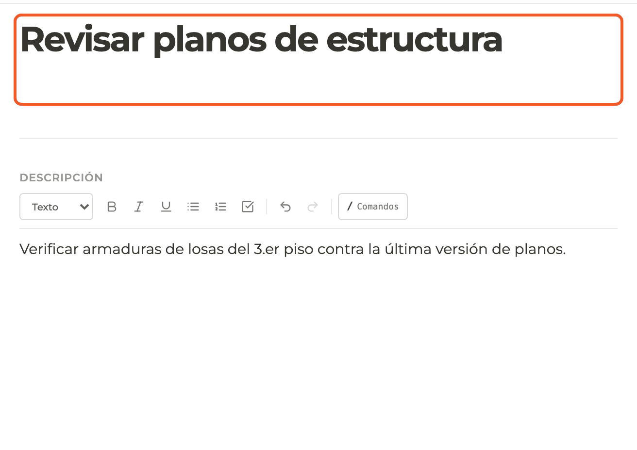 Paso 2: Escribí título y descripción