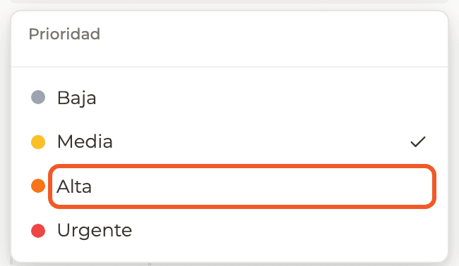 Paso 4: Elegí la prioridad
