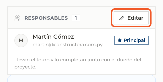 Product screenshot: Assign people to a to-do