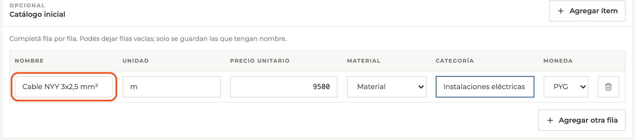 Paso 6: Carga su catálogo inicial (opcional)