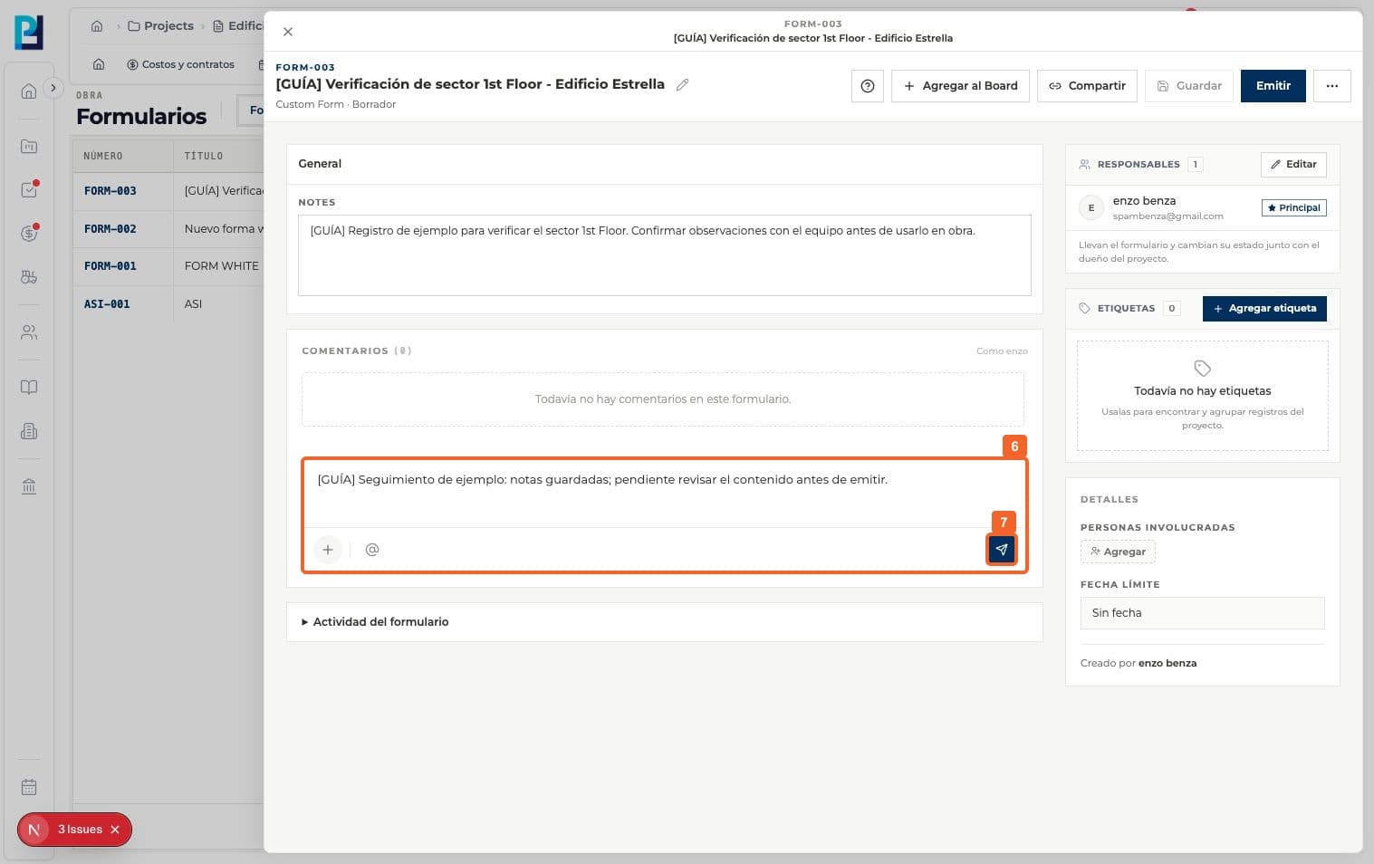 Step 6: If you need an update, write it in Comments.
