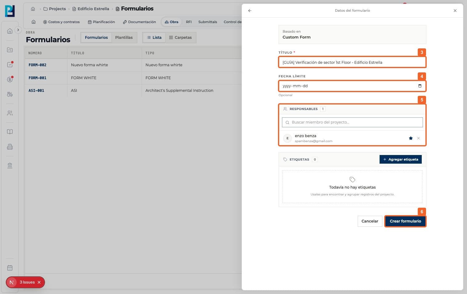 Step 3: Under Form details, enter an identifying title.
