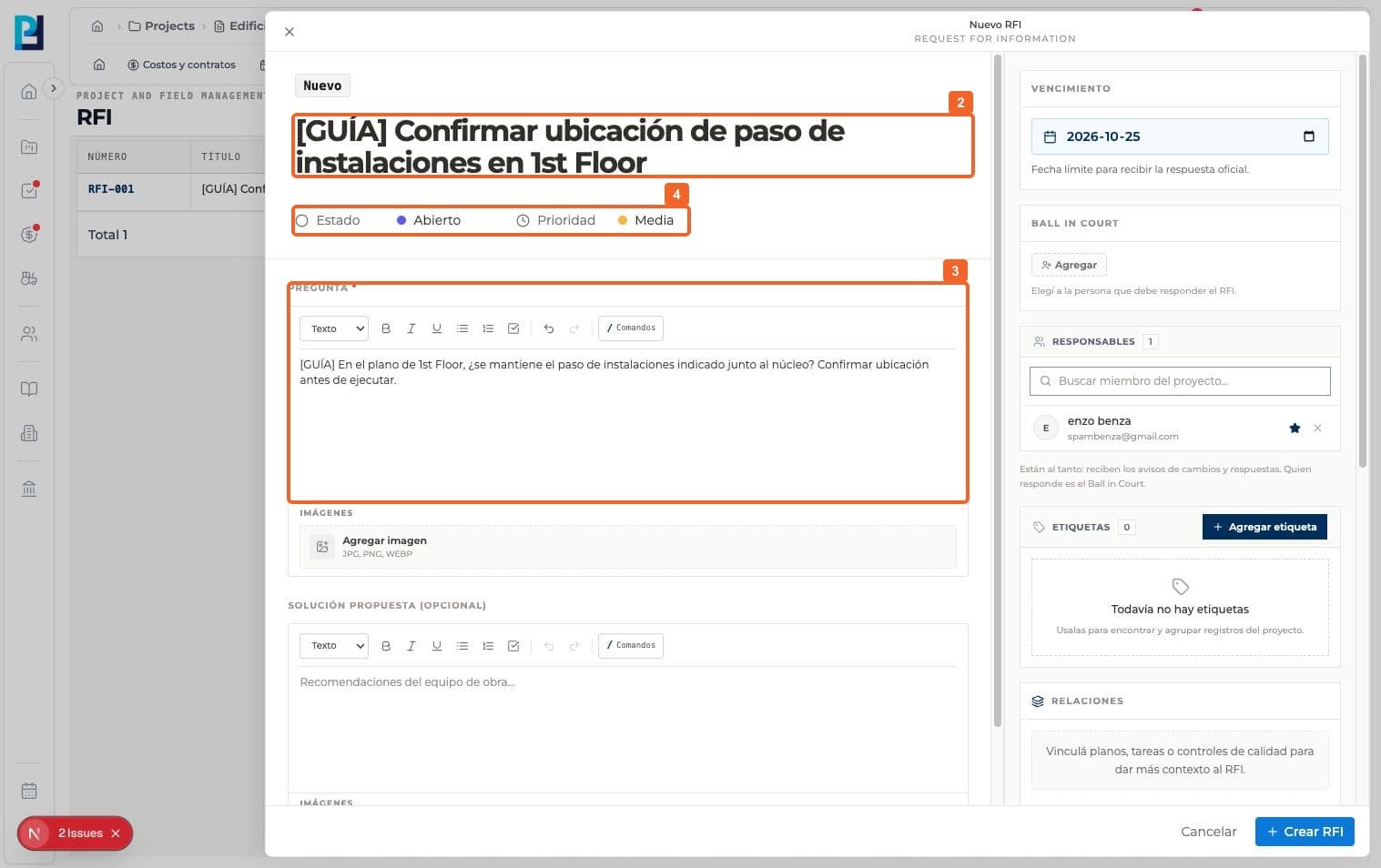 Step 2: Enter a clear identifying title.