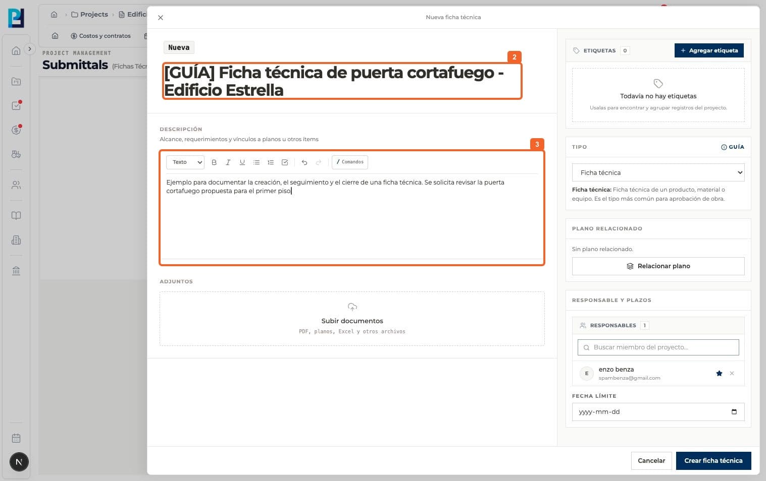 Step 2: Enter a title identifying the product or document.