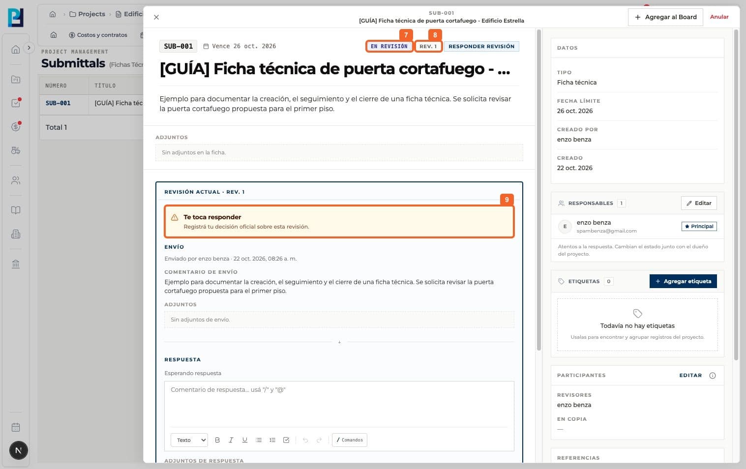 Step 7: Verify In review status.
